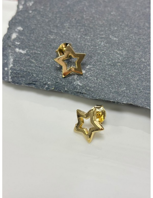 AROS BAÑADOS EN ORO ESTRELLA