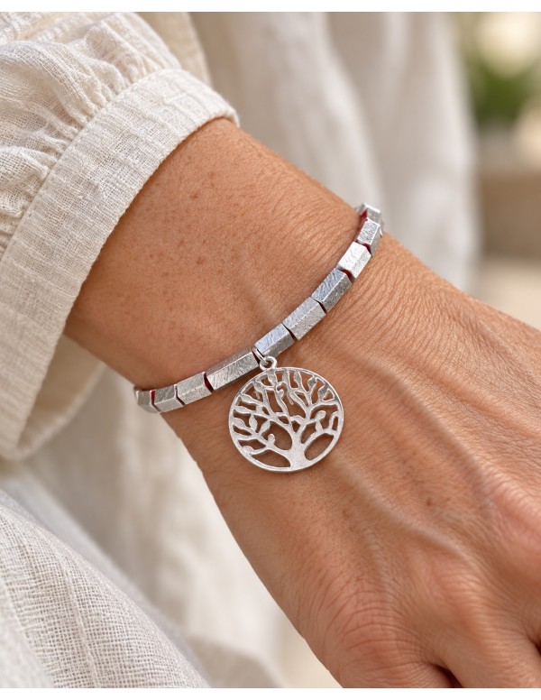 PULSERA ROJA AJUSTABLE ÁRBOL DE LA VIDA BAÑADA...