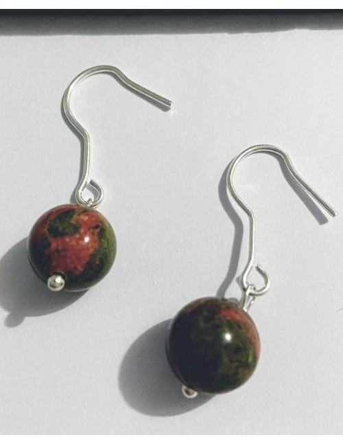 ARO BANO DE PLATA PIEDRA SERPENTINA VERDE 2