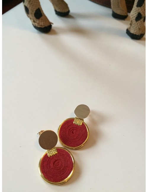 ARO BAÑO DE ORO GAMUZA ROJA