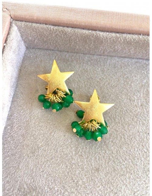 ARO BANO DE ORO AGATAS VERDES