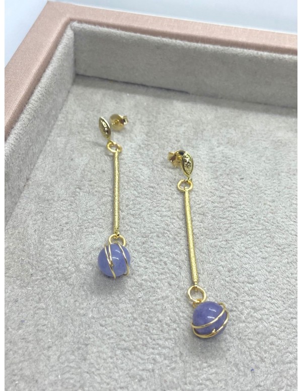 ARO BAÑO DE ORO PIEDRA AGUAMARINA