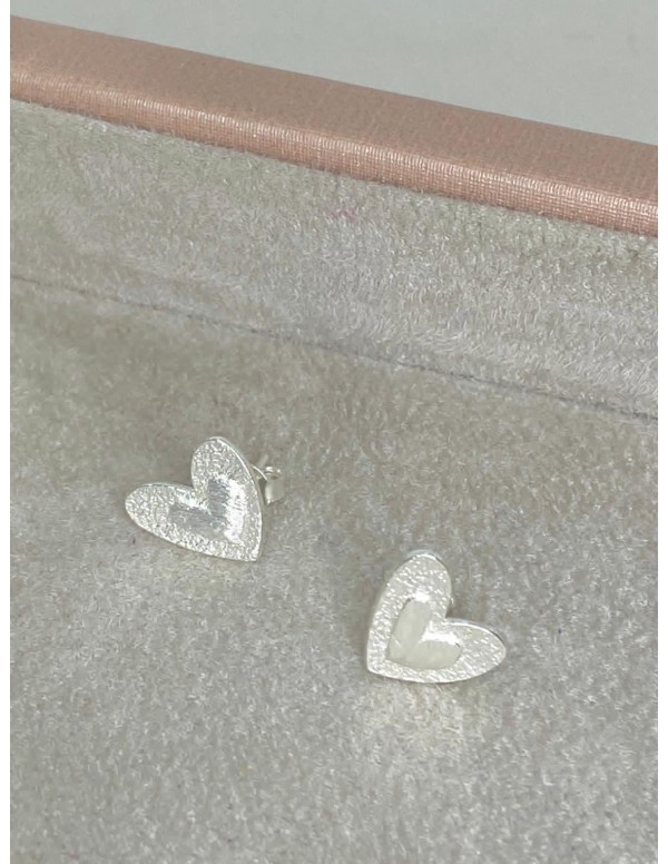 ARO BAÑO DE PLATA CORAZON 10MM