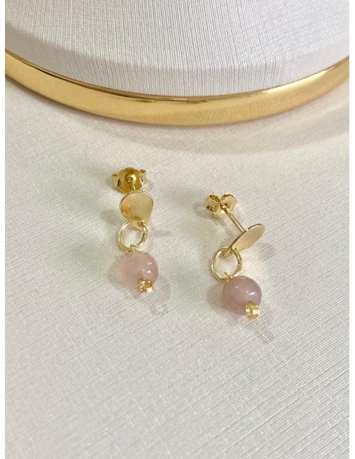 AROS BANADOS EN ORO PIEDRA AGATA
