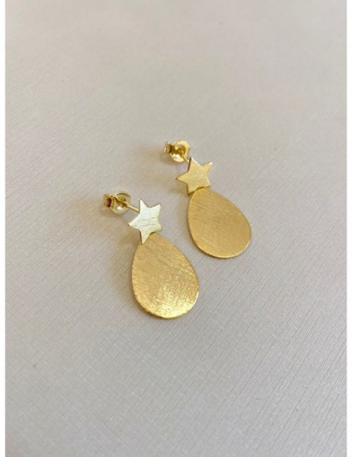 AROS BAÑADOS EN ORO ESTRELLA PEQUEÑO