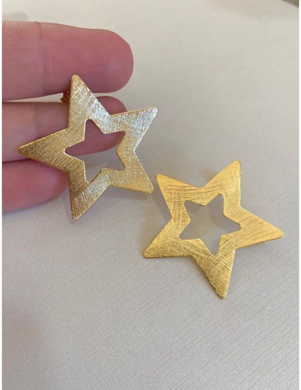 AROS BAÑADOS EN ORO ESTRELLA