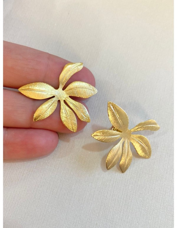 AROS BAÑADOS EN ORO FLOR