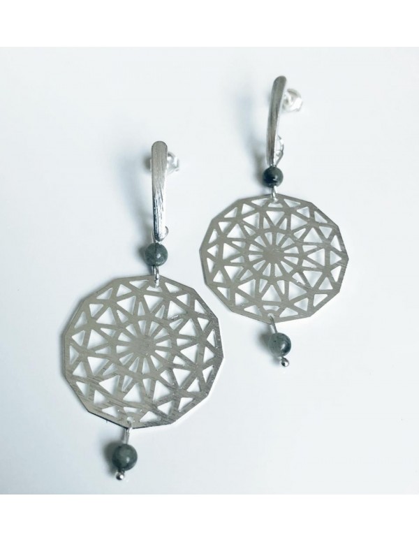 ARO BAÃO DE PLATA PIEDRA GRIS