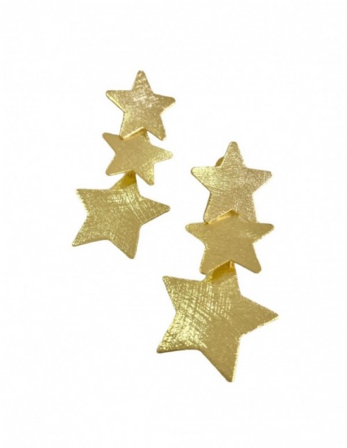 AROS BAÑADOS EN ORO TRIPLE ESTRELLAS