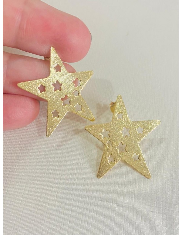 AROS BAÑADOS EN ORO ESTRELLA
