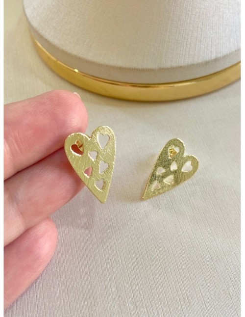 AROS BANADOS EN ORO CORAZON