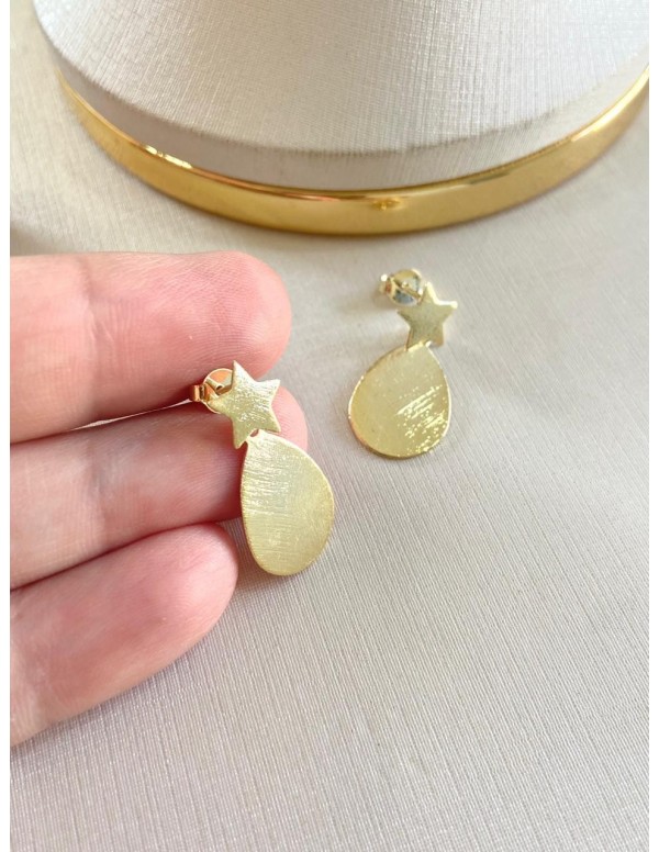 AROS BAÑADOS EN ORO ESTRELLAS