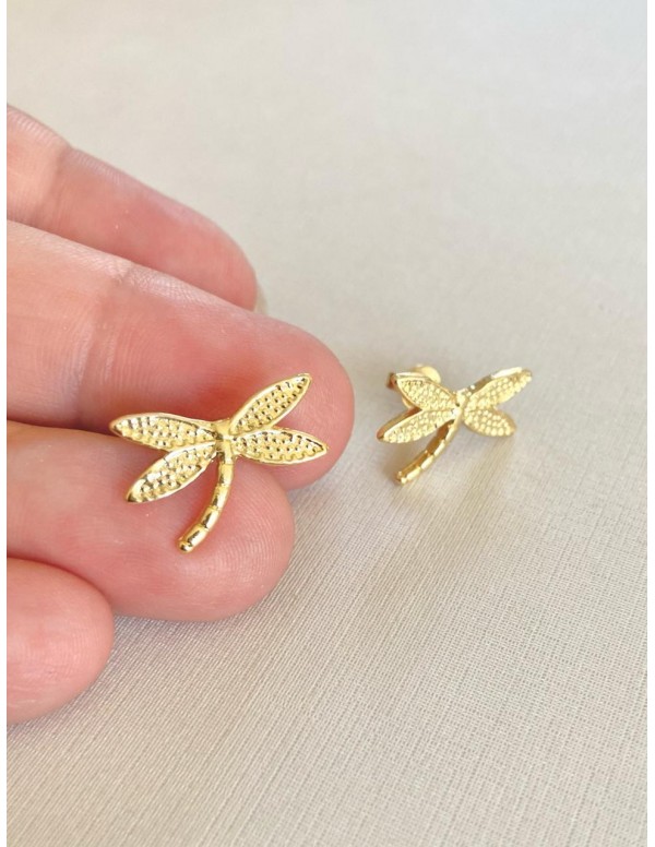 AROS BANADOS EN ORO LIBELULA