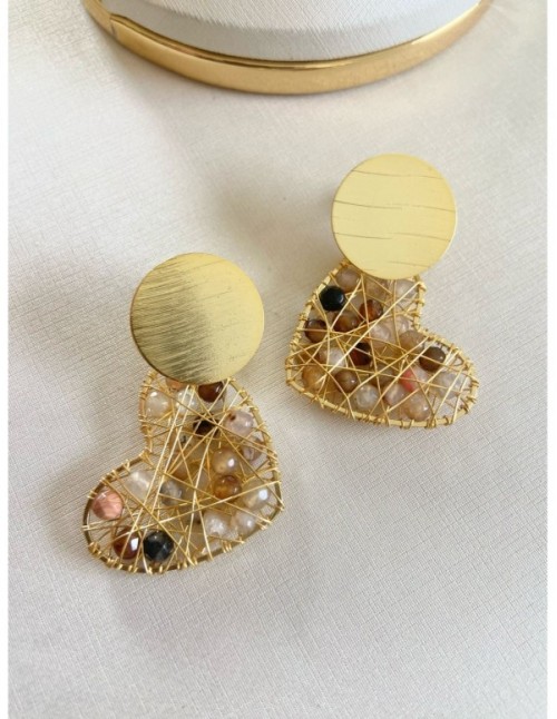 AROS BAÑADOS EN ORO CORAZON