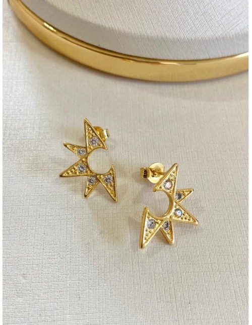 AROS BAÑADOS EN ORO ESTRELLA