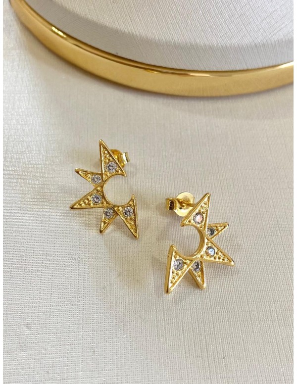 AROS BAÑADOS EN ORO ESTRELLA