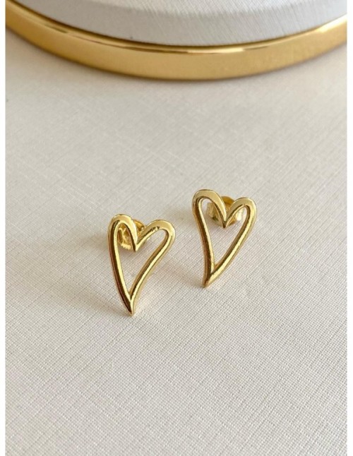 AROS BAÑADOS EN ORO CORAZON