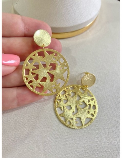 AROS BAÑADOS EN ORO ESTRELLA