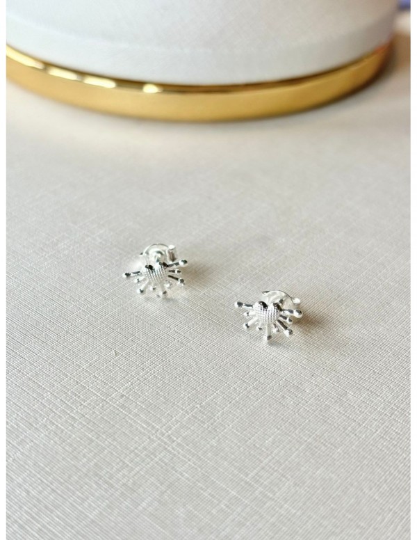 AROS BAÑADOS EN PLATA CORAZON