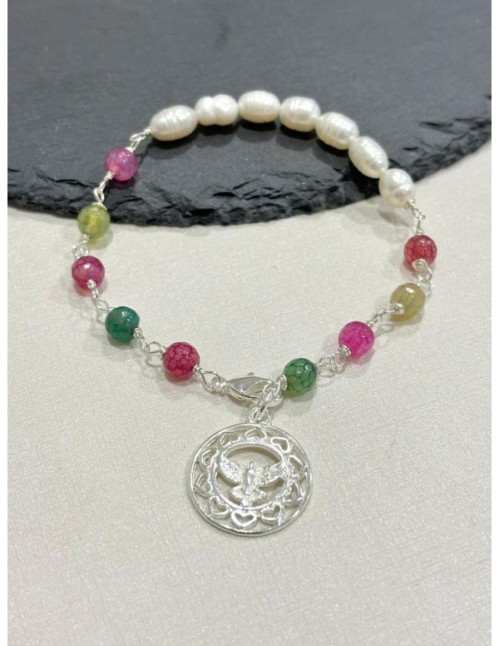 PULSERA BAÑO DE PLATA ESPIRITU SANTO