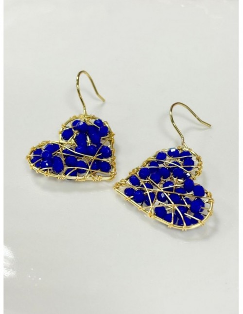 ARO BAÑO DE ORO CRISTALES AZULES