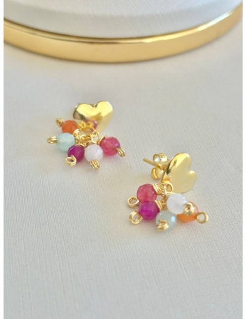 AROS BAÑADOS EN ORO CORAZON