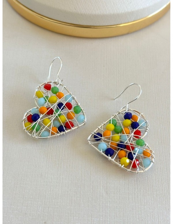 AROS BAÑADOS EN PLATA CRISTALES