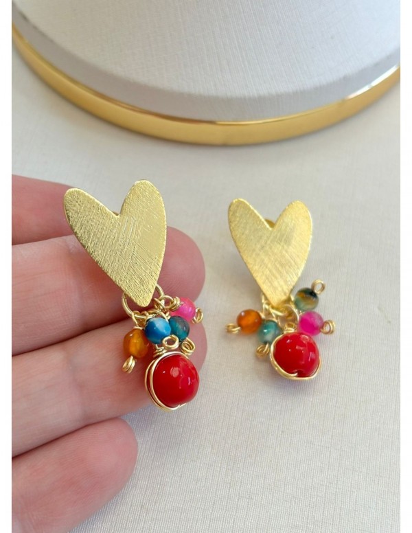 AROS BAÑADOS EN ORO CORAZON
