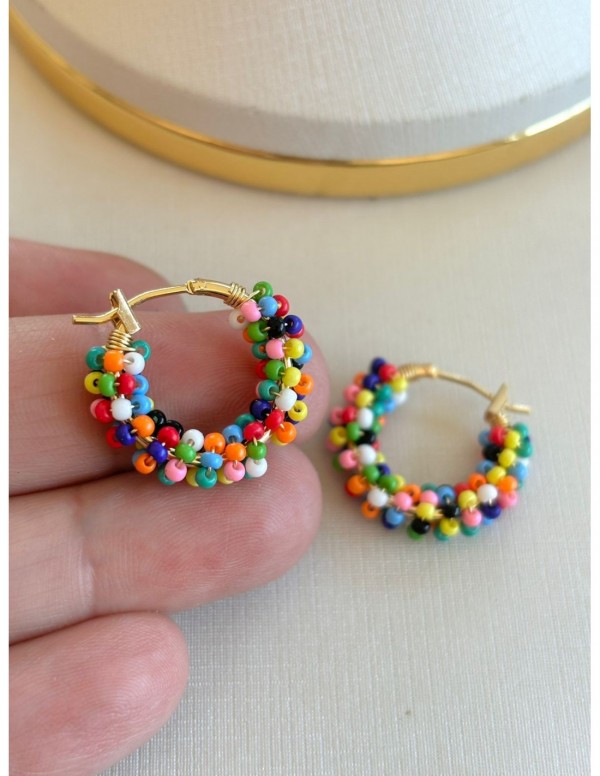 AROS BAÑOS EN ORO CRISTALES
