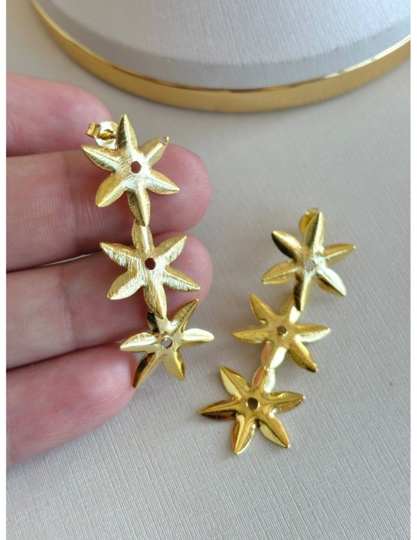 AROS BAÑADOS EN ORO ESTRELLAS