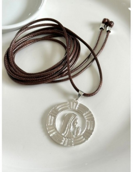 COLLAR MULTIFORMA 150CMS BAÑADO EN PLATA DIJE RELIGIOSO