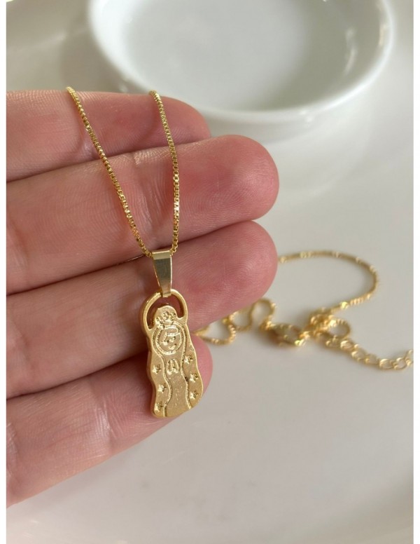 COLLAR BAÑADO EN ORO RELIGIOSO