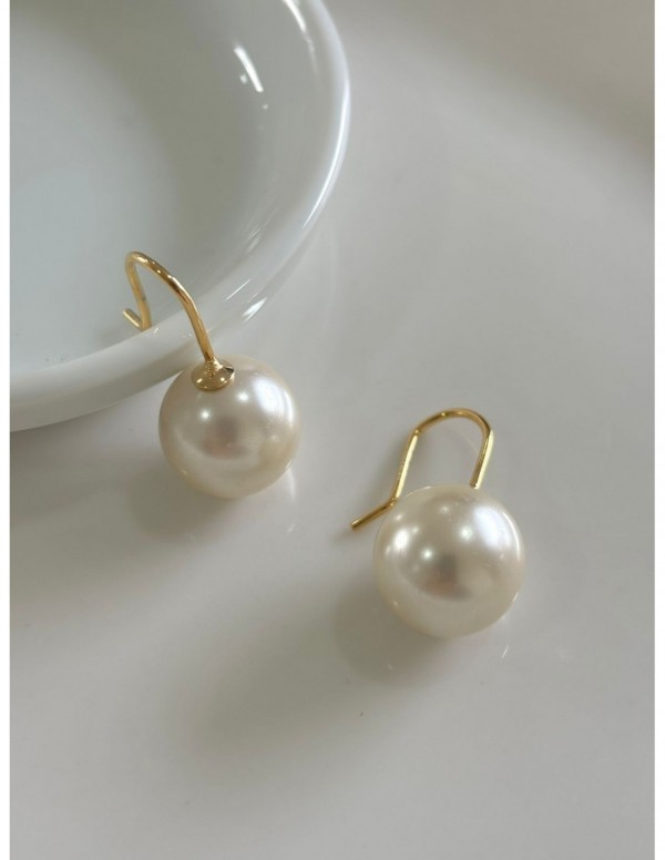 AROS BAÑADOS EN ORO PERLA BLANCA