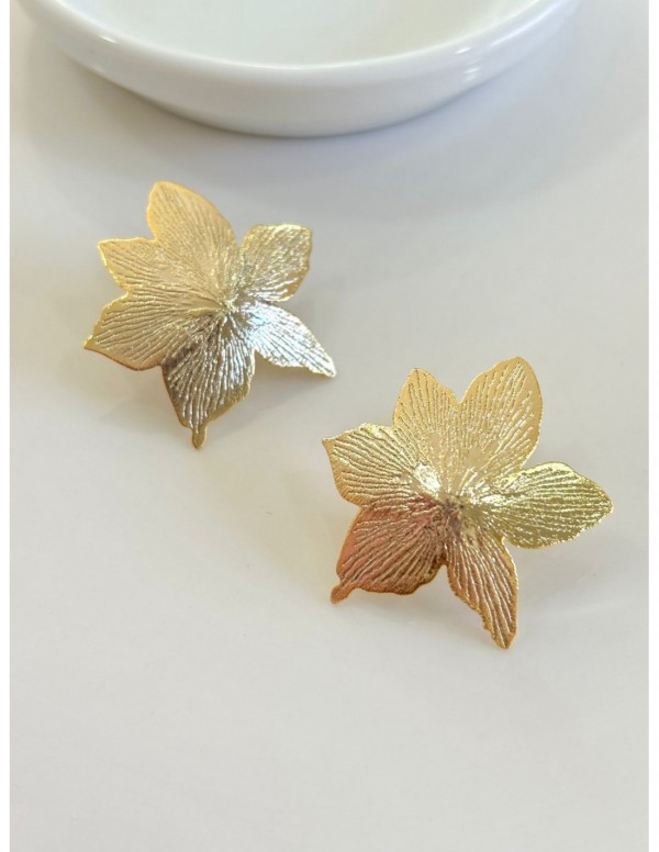 AROS BAÑADOS EN ORO FLOR 30MM