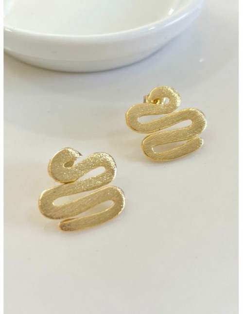 AROS BAÑADOS EN ORO SERPIENTE 20MM