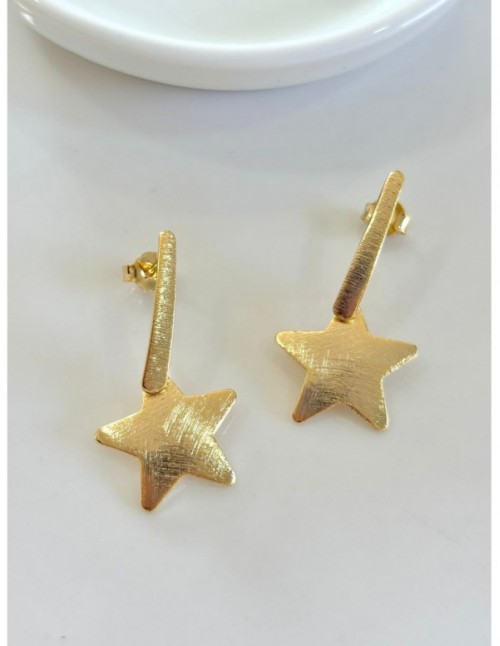 AROS BAÑADOS EN ORO ESTRELLA 30MM
