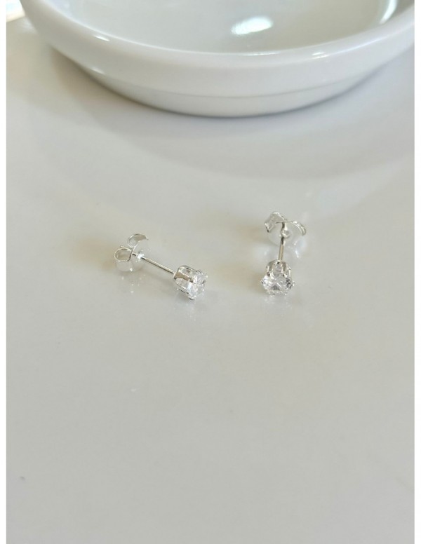 AROS BAÑADOS EN PLATA PUNTO DE LUZ 4MM
