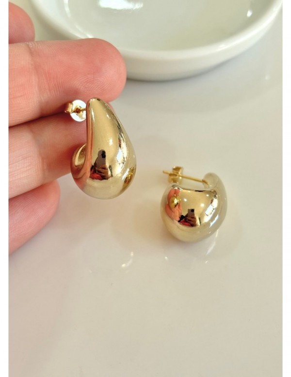 AROS BAÑADOS EN ORO GOTA 20MM