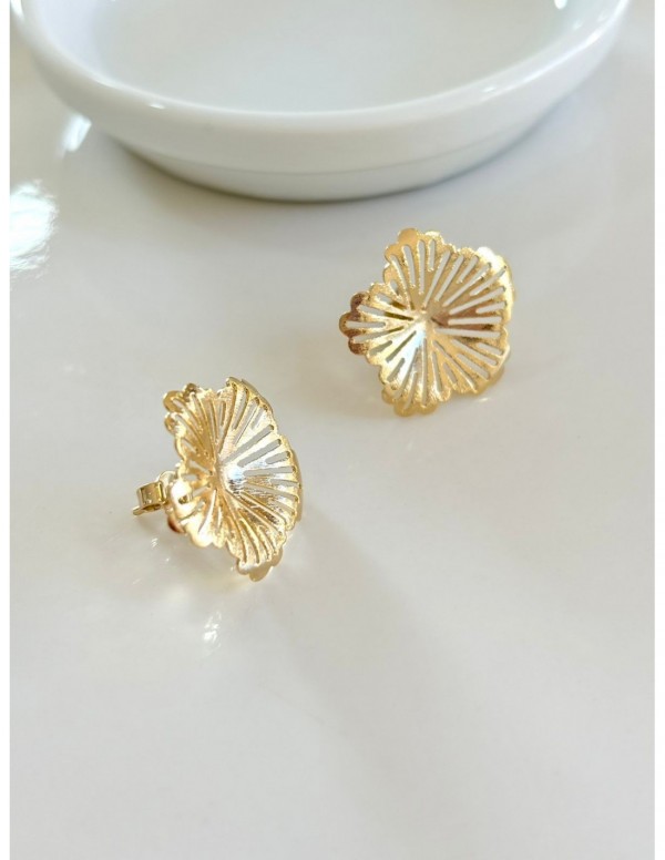 AROS BAÑADO EN ORO FLOR 20MM