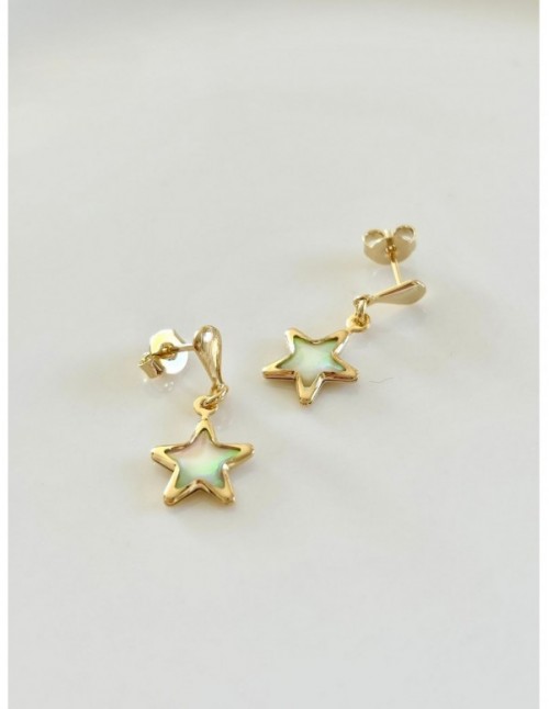 AROS BAÑADOS EN ORO ESTRELLA 20MM