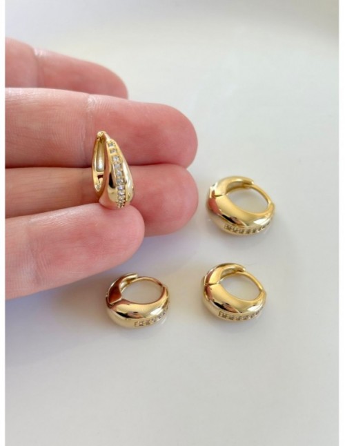 DUO AROS BAÑADOS EN ORO  ARGOLLA  10 Y 15MM