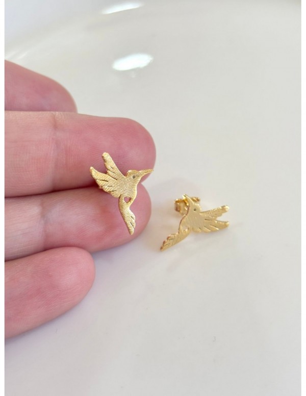 AROS BAÑADOS EN ORO COLIBRI 15MM