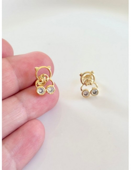 AROS BAÑADOS EN ORO OSO 13MM